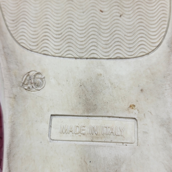 Dabliu Men's Red Leather Sneakers Size 46 (US 12)  #1310 - Picture 4 of 6